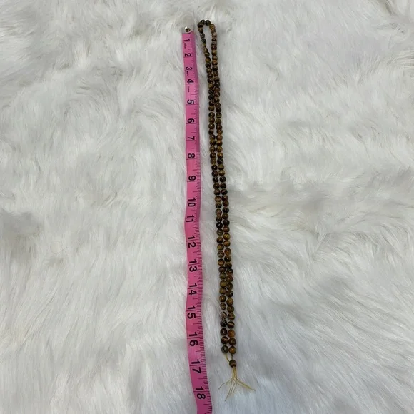 Third Eye Pinecone Pendant and Tigers Eye Beaded Necklace Festival Bundle - Picture 8 of 10